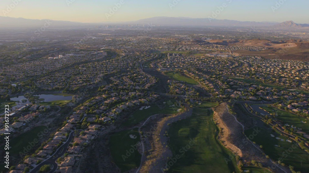 Aerial view of suburban sprawl near Las Vegas, Nevada. Aerial view of suburban sprawl near Las Vegas, Nevada.
