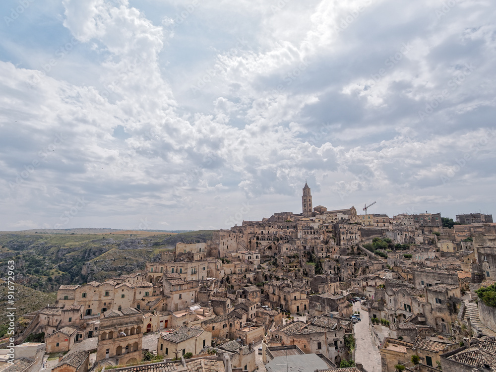 landscape of Matera in the morning
