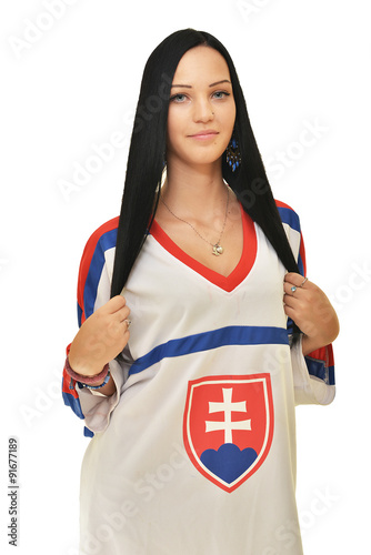 Photography Slovakian ice hockey fan