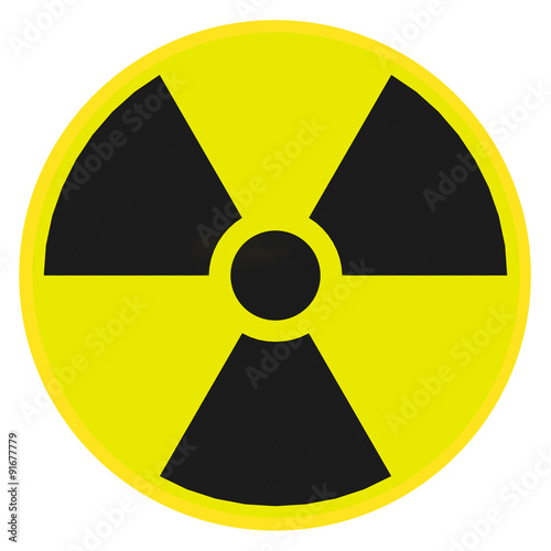 Radioactive warning sign photo