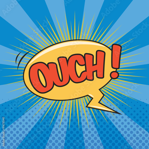 OUCH! Wording Sound Effect for Comic Speech Bubble