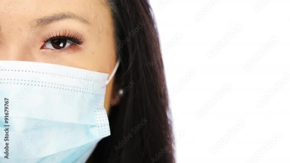 Woman doctor portrait close up half face character series isolated on pure white background Woman doctor portrait close up half face character series isolated on pure white background