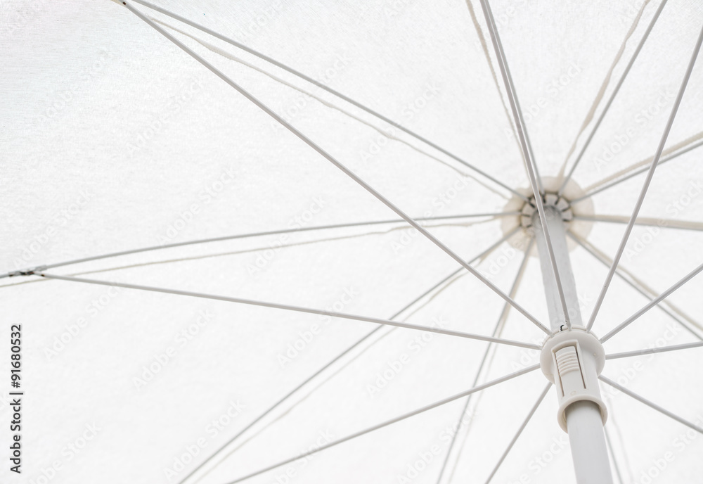 White beach umbrella