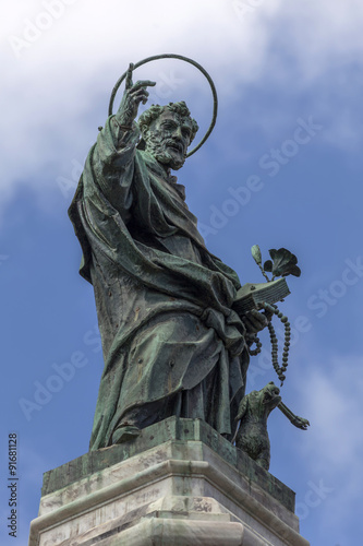 Statue of San Domenico in Naples, Italy photo