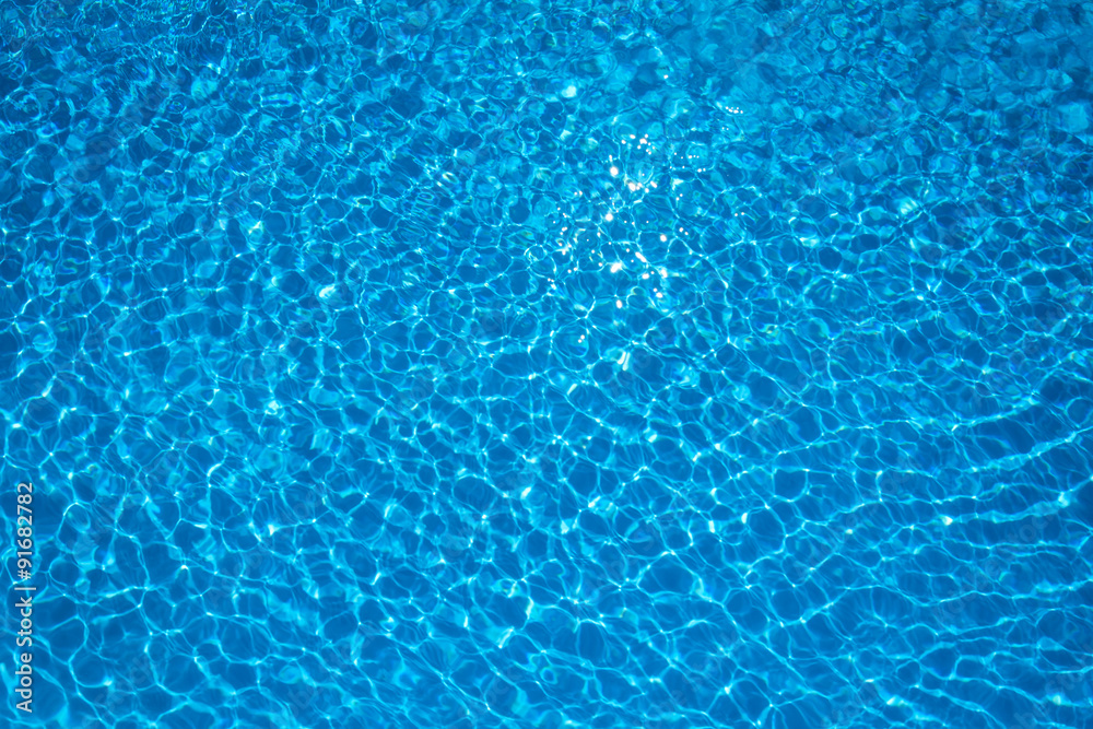 Rippled water in swimming pool