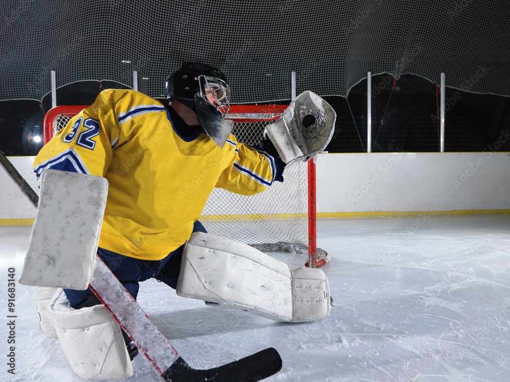 Fototapeta premium ice hockey goalkeeper