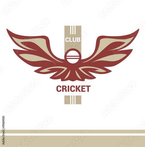 Vector logo template cricket club.