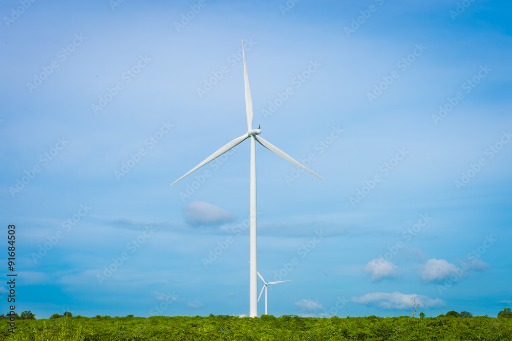 beautiful landscape image with Windturbine beautiful landscape image with Windturbine