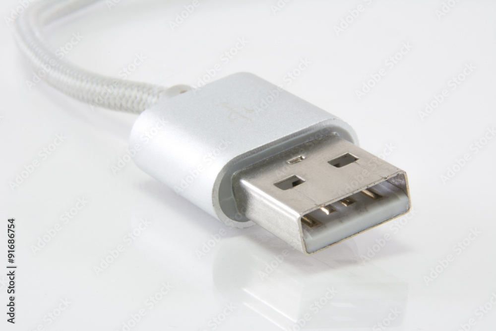 USB Cable on white background USB Cable on white background