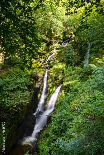 Stock Ghyll force waterfall at Ambleside in the Lake district.