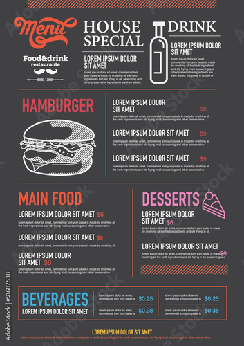 Restaurant Food Menu Design.