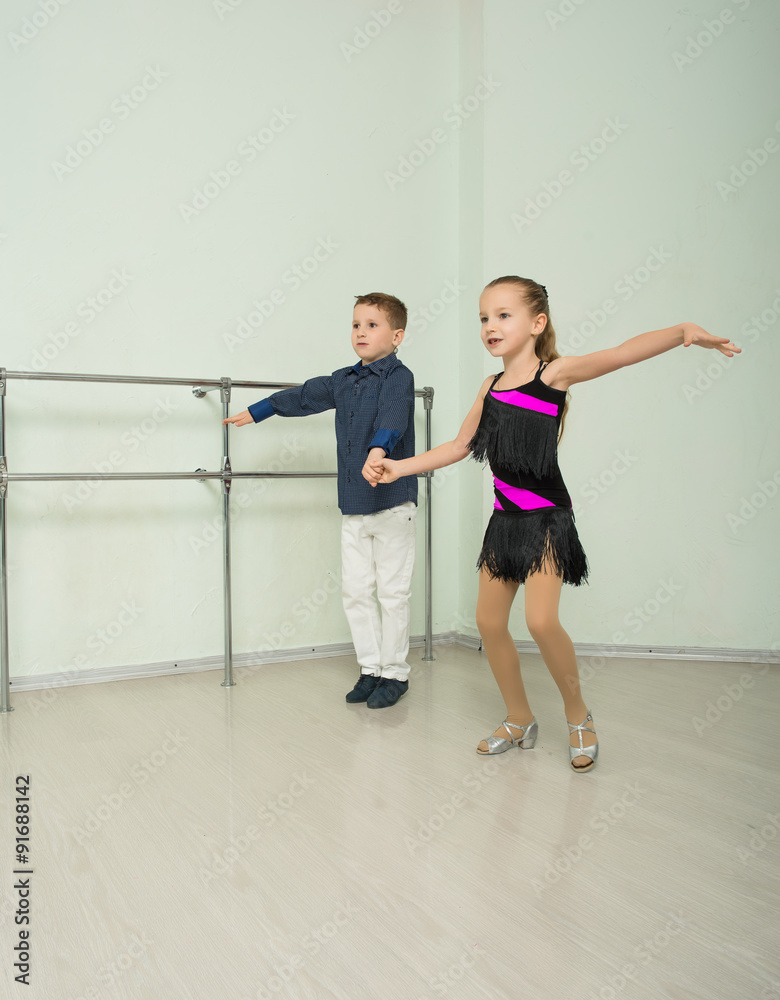 Obraz premium Dancing, ballroom dancing, dance studio, children