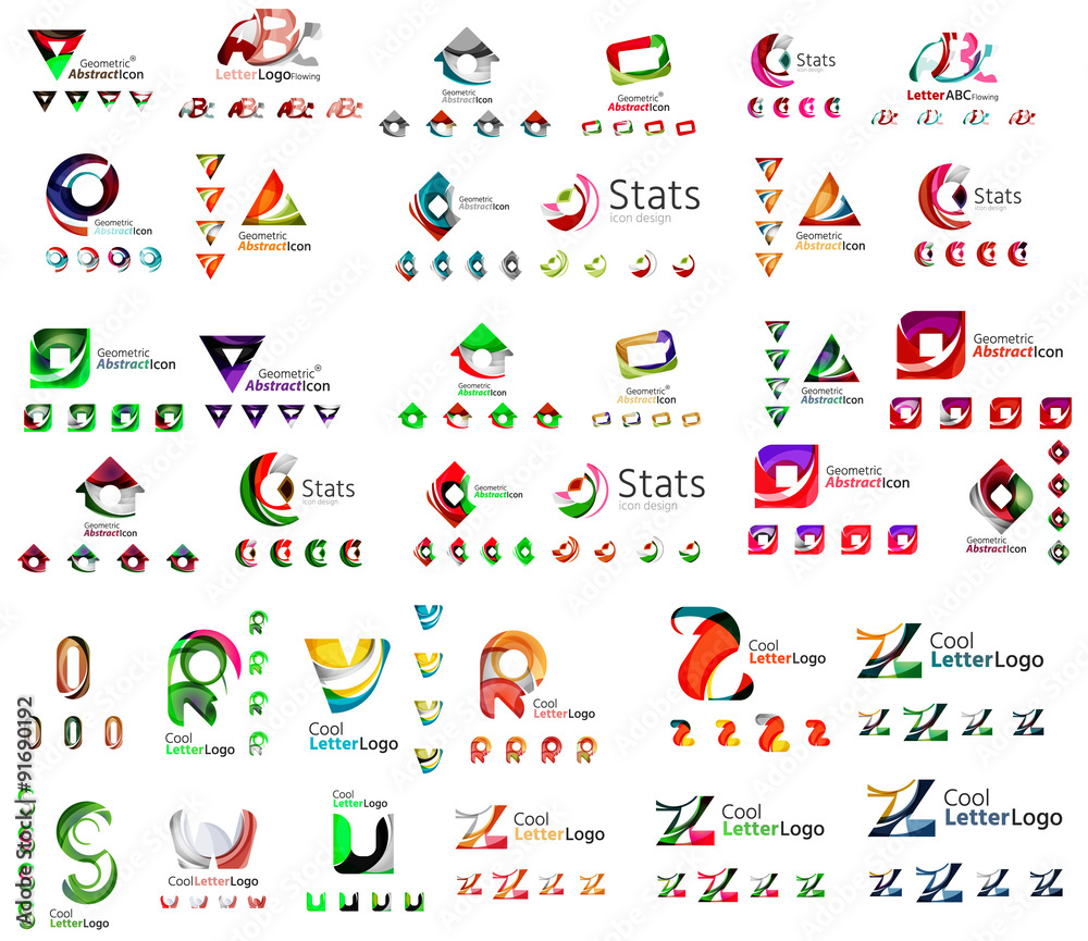 Mega set of letter logos Mega set of letter logos