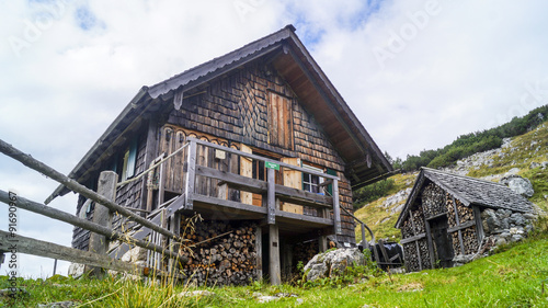 Almhütte, Holzhütte, Gebirgshütte am Sarstein Bad Goisern