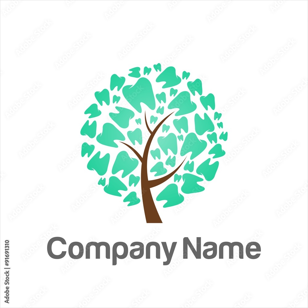 Obraz premium Dental Dentist Dentistry Logo Icon