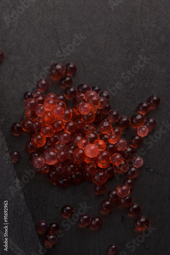 Fototapeta Naklejka Na Ścianę i Meble -  strawberry caviar, molecular gastronomy