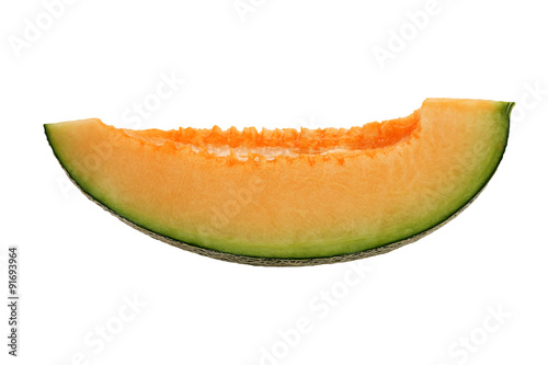 cantaloupe melon isolated on white Clipping Path