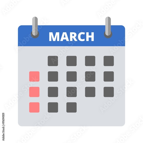 Calendar icon March photo