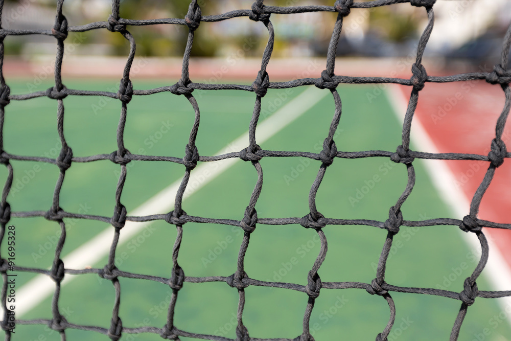 Fototapeta premium Outdoor tennis net at court