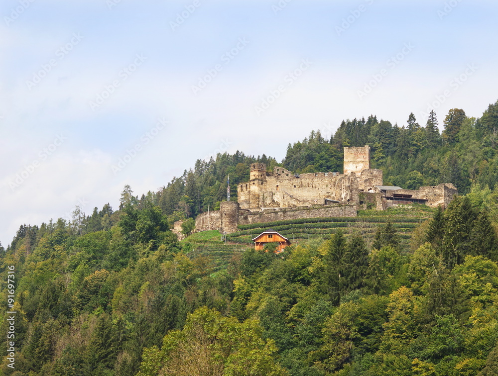 Obraz premium Burgruine Glanegg / Kärnten / Österreich