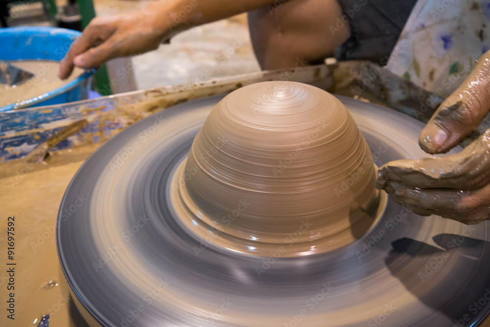 Fototapeta premium Asian clay potter