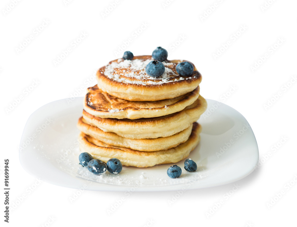 traditional russian pancakes with blueberry traditional russian pancakes with blueberry