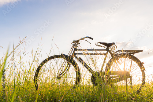 beautiful landscape image with Bicycle