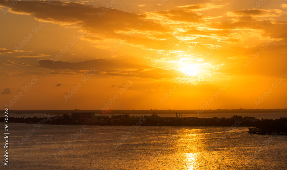 Beautiful tropical sunset