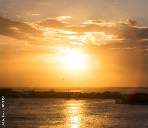 Beautiful tropical sunset © photopixel