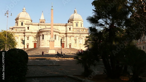 Pan Shot Basilica di Santa Maria Maggiore and Chapel Paolina in Rome Lazio Italy photo