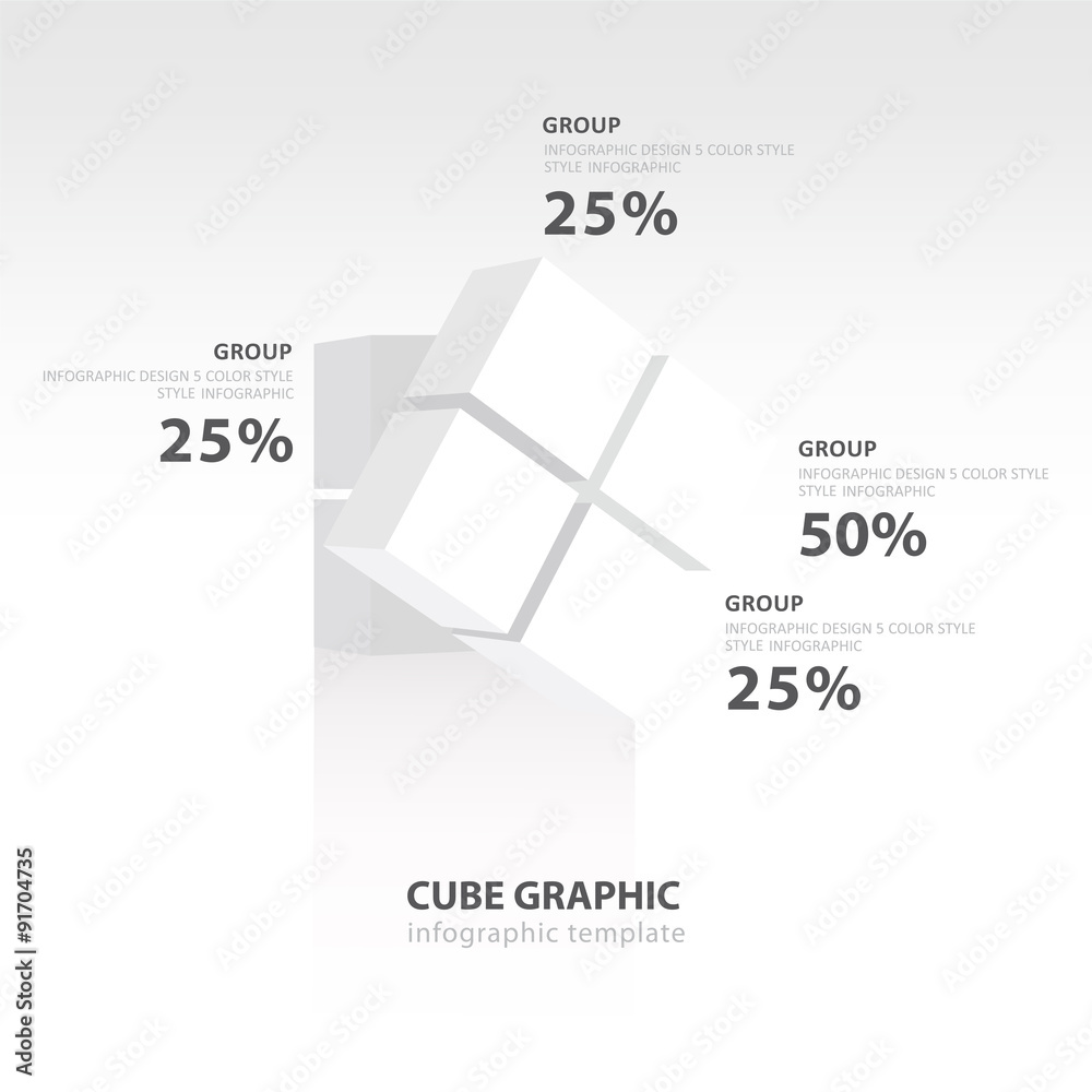 rotate cube infographic template white color balance rotate cube infographic template white color balance