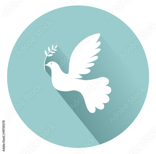 Peace dove with olive branch vector eps 10