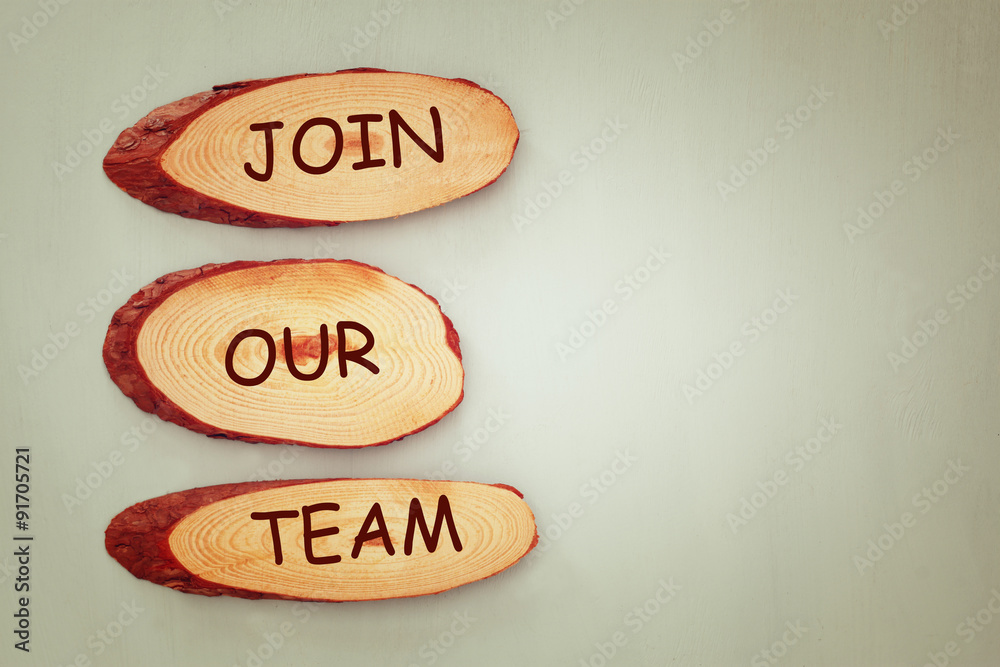 top view image of signs with the text join our team over textured wooden background
top view image of signs with the text join our team over textured wooden background
