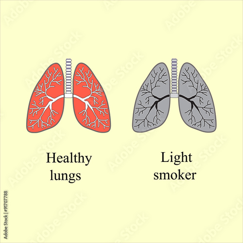 Light smoker. The harm of smoking. Vector illustration