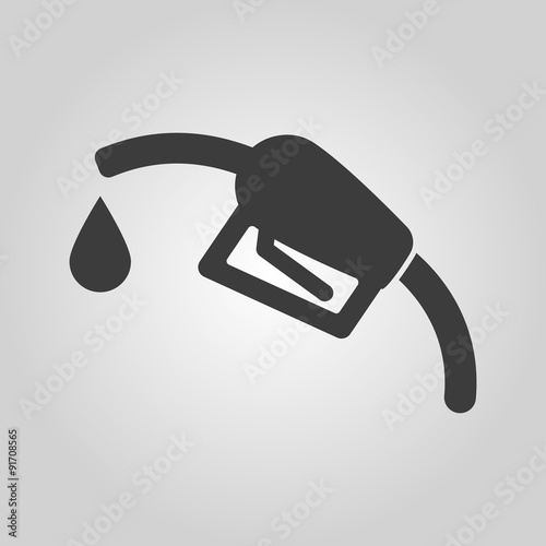 The gas station icon. Gasoline and diesel fuel symbol. Flat