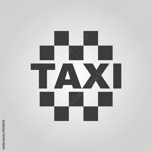 The taxi icon. Cab and taxicab symbol. Flat