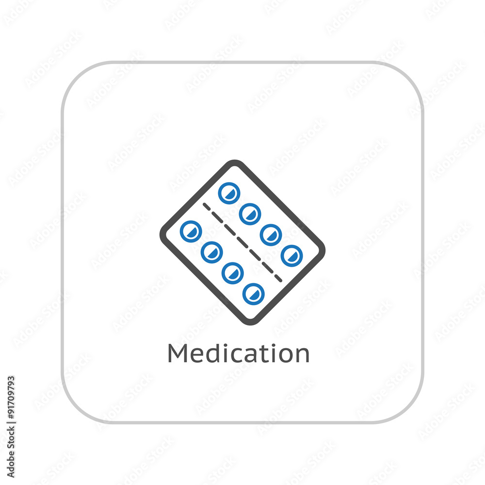 Medication and Medical Services Icon. Flat Design. Medication and Medical Services Icon. Flat Design.