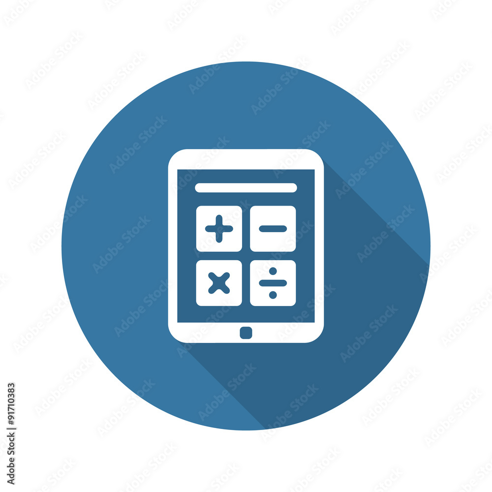 Earnings Calculator, Business Icon. Flat Design. Long Shadow. Earnings Calculator, Business Icon. Flat Design. Long Shadow.