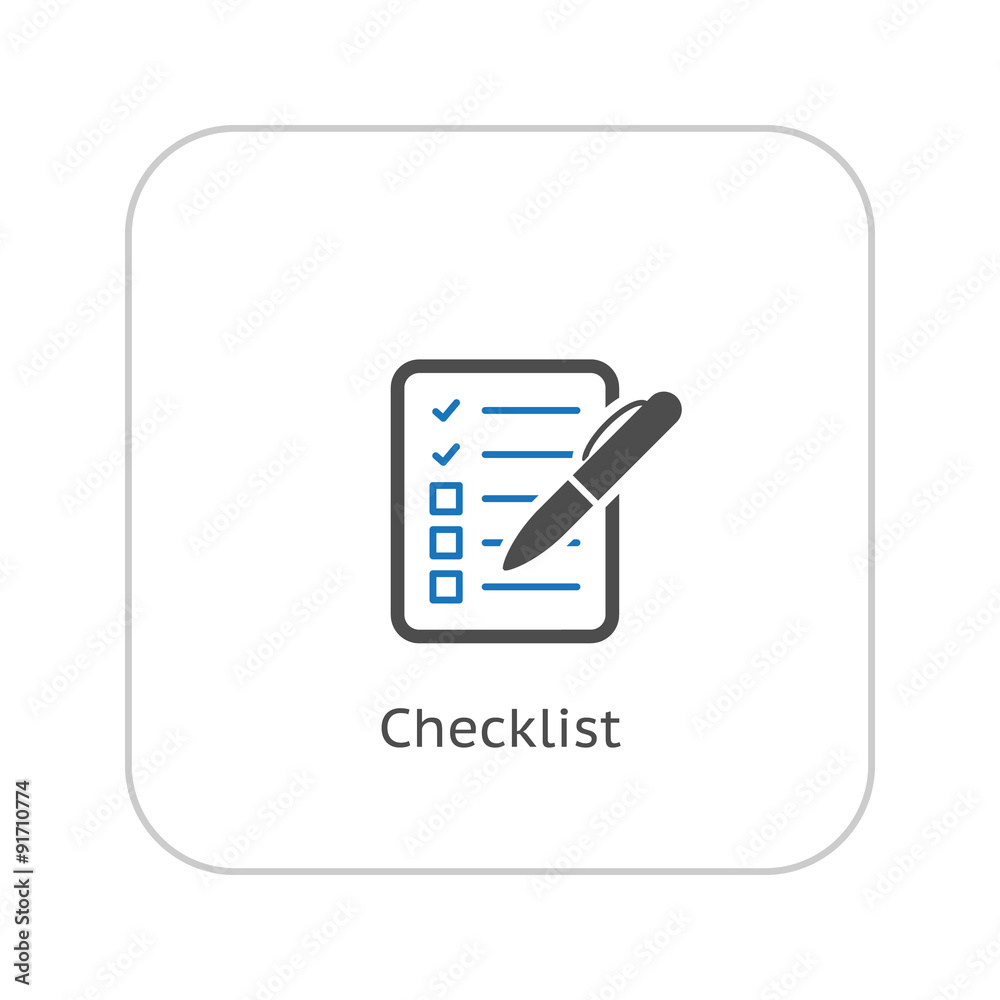 Check List Icon. Business Concept. Flat Design. Check List Icon. Business Concept. Flat Design.
