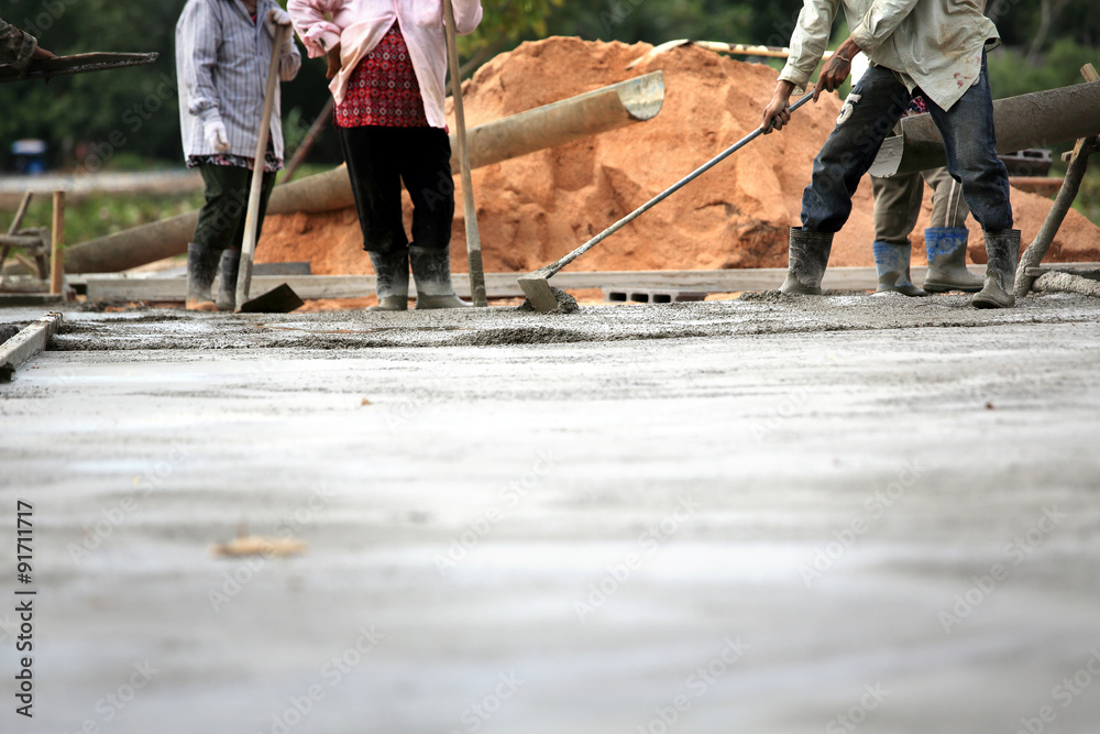 Construction working for concrete floor. Construction working for concrete floor.