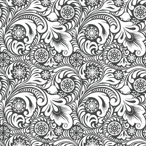 Snow Ornament Seamless Pattern