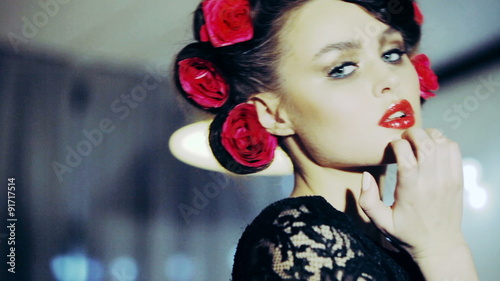 Girl with Roses in Hair 19