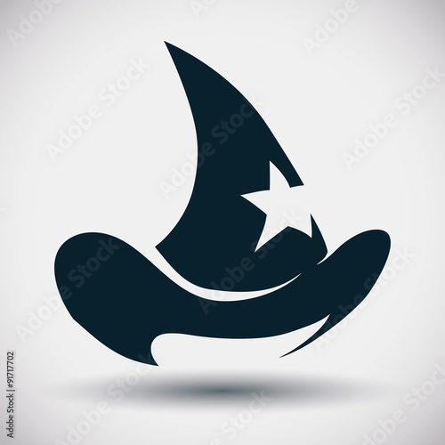 Wizard Hat Icon, Vector Illustration