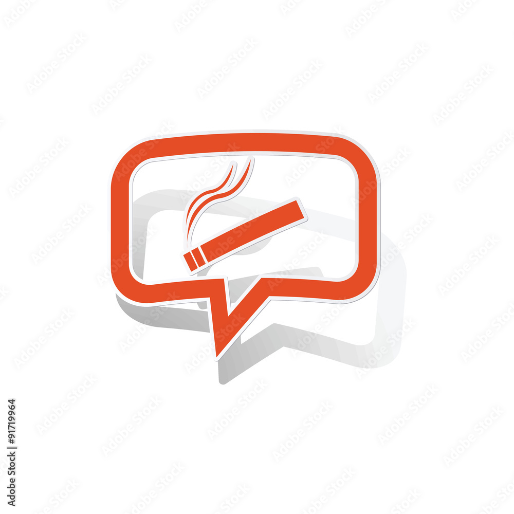 Smoking message sticker, orange Smoking message sticker, orange