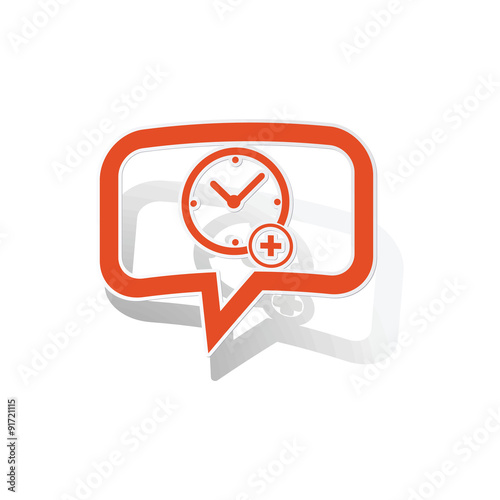 Add time message sticker, orange