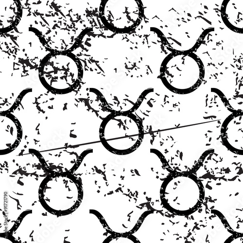 Taurus pattern, grunge, monochrome