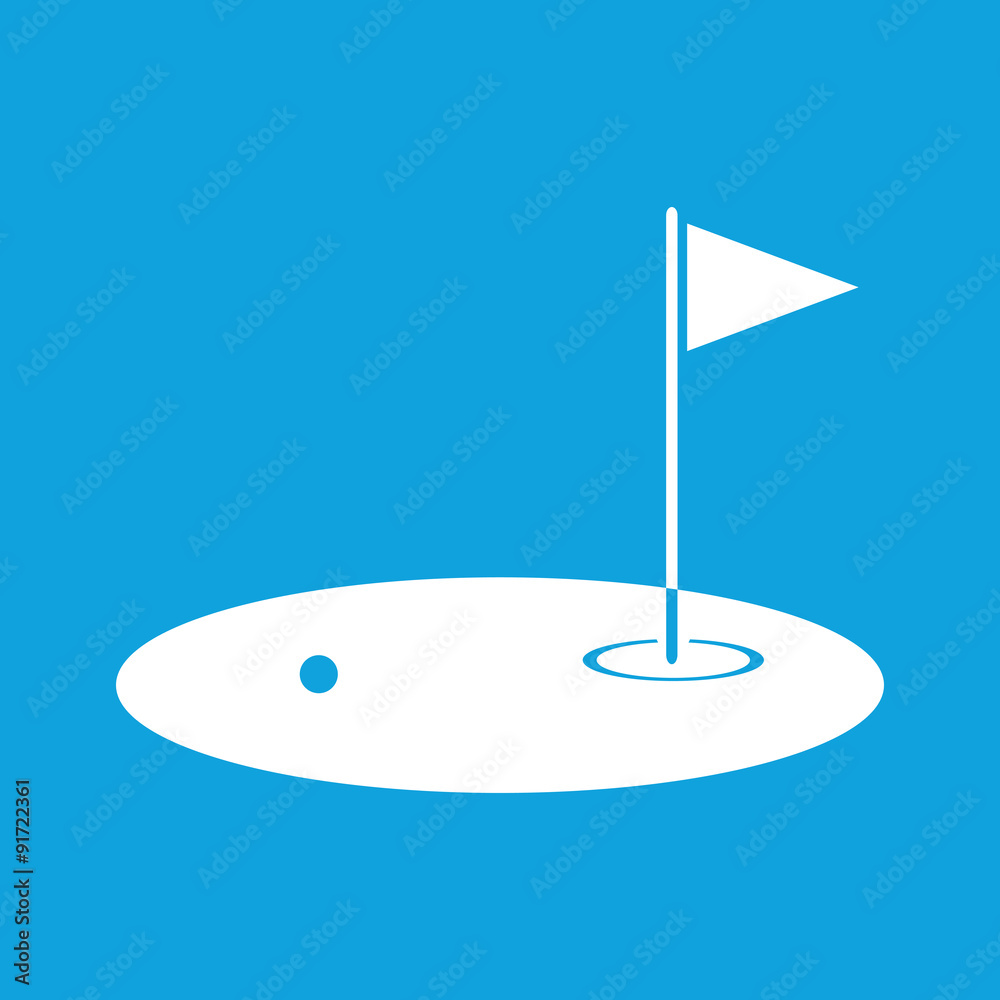 Golf field icon, simple Golf field icon, simple