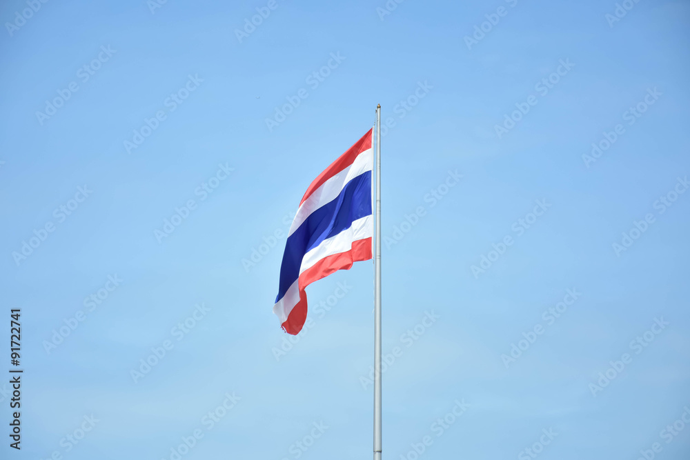 flag of Thailand on sky background