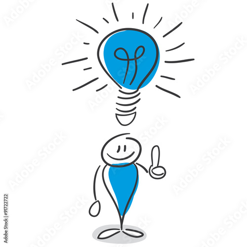Stick Figure Series Blue