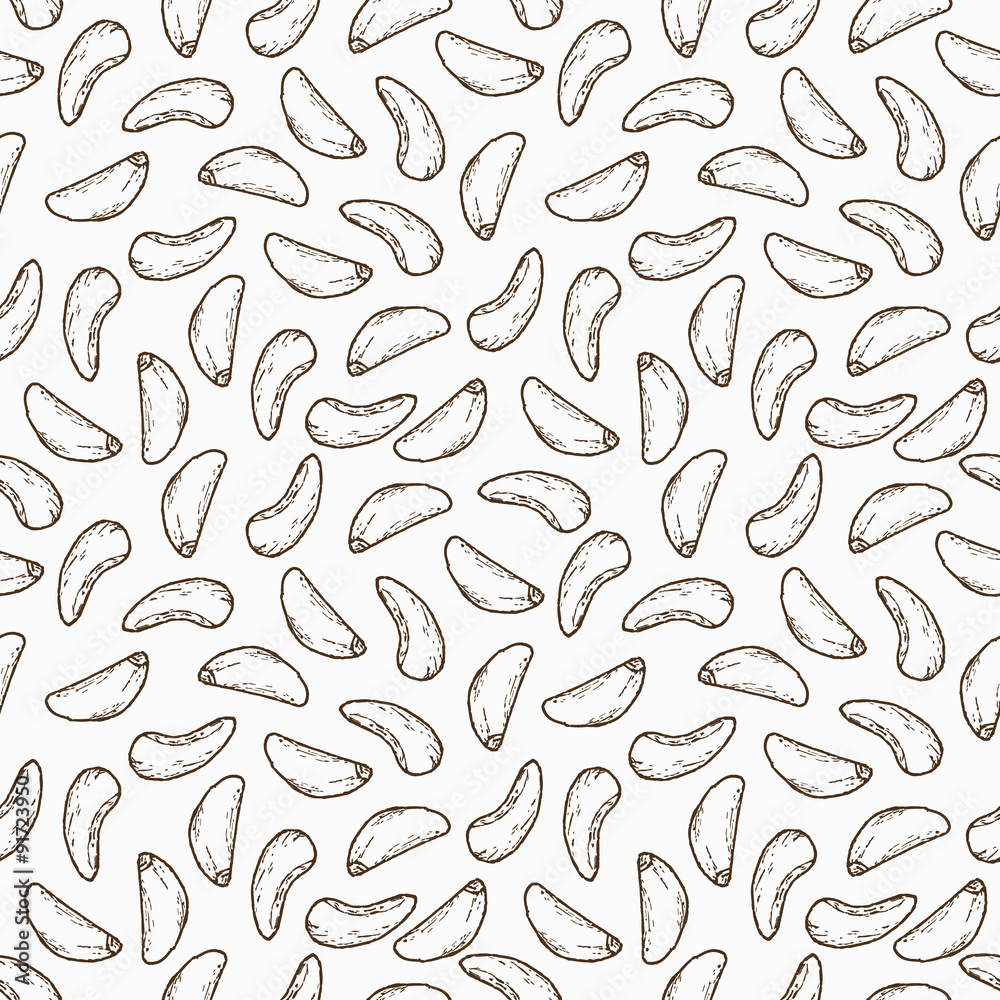 Nuts set seamless pattern Nuts set seamless pattern